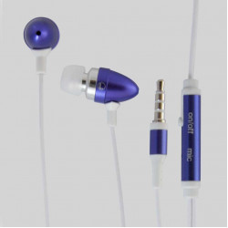 Метални handsfree слушалки тип тапа за iPhone, iPad и iPod – цвят лилав