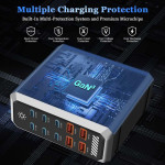 660W док станция с 10 порта - 6 USB Type-C и 4 USB изхода - 3