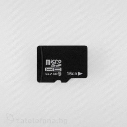 16 GB microSD карта със скорост 10 MB/s ( Class 10 ) 