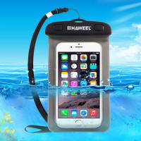 Универсален водоустойчив калъф с лента марка HAWEEL за телефони с размери до 165x90mm – сив