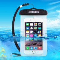 Универсален водоустойчив калъф с лента марка HAWEEL за телефони с размери до 165x90mm – бял