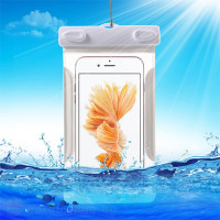 Универсален водоустойчив калъф с лента за телефони с размери до 160x90mm – бял