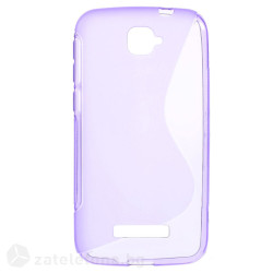 Силиконов калъф за Alcatel One Touch Pop C7 със S-образен дизайн - лилав
