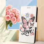 Калъф страничен флип за Honor 600/600 Pro - розова пеперуда - 0 Калъф страничен флип за Honor 600/600 Pro - розова пеперуда - 0
