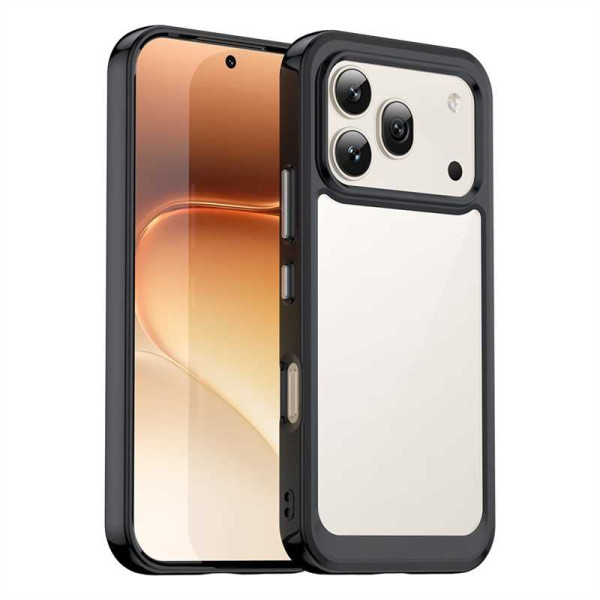 Силиконов гръб Rugged Armor за Honor 600/600 Pro - черна рамка