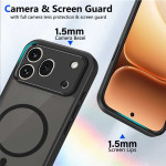 Силиконов гръб с MAGSAFE магнит за Honor 600 Pro - черна рамка - 2