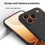 Силиконов гръб с верижка за Honor 600 Pro - черен - 0