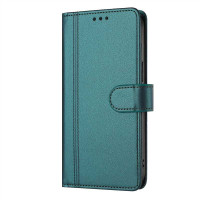 Кожен калъф тип портмоне с магнитна закопчалка за Honor 600 Smart - тюркоазен