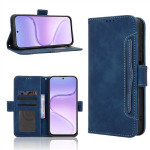 Кожен калъф тип портмоне с магнитна закопчалка за Honor 600 Smart - тъмно син - 1