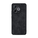 Силиконов гръб с покритие от кожа марка AZNS за Honor 600 Lite - черен - 1