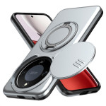 Хибриден гръб с кръгла метална стойка MAGSAFE и слайдър за камера за Honor Magic8 Lite - сив - 0