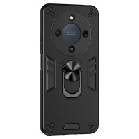 Хибриден гръб със стойка за Honor Magic8 Lite - черен
