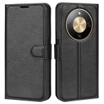 Кожен калъф тип портмоне за Honor Magic8 Lite - черен - 3