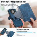 Кожен калъф страничен flip марка CaseNeo за Honor Magic8 Lite – син - 0