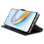 Калъф тип портмоне с магнитна закопчалка и огледалце за Honor Magic8 Lite - черен - 0 Калъф тип портмоне с магнитна закопчалка и огледалце за Honor Magic8 Lite - черен - 0