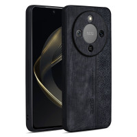 Силиконов гръб с покритие от кожа марка AZNS за Honor Magic8 Lite - черен