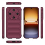 Подсилен силиконов гръб на ленти за Honor Magic8 Lite - винено червен - 1