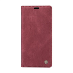 Калъф страничен flip марка YIKATU за Honor Magic8 Pro – винено червен