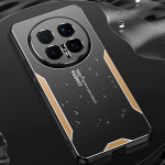 Алуминиев гръб за Honor Magic8 Pro - черен със златиста рамка - 1
