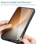 Цялостен гръб от силикон и пластмаса за Honor Magic8 Pro - прозрачен с черна рамка - 2