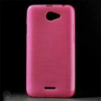 Силиконов калъф с бонбонена текстура за HTC Desire 516 – ярко розов