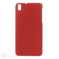 Пластмасов калъф за HTC Desire 816 с пясъчна текстура - червен