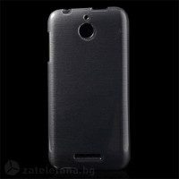 Силиконов калъф с бонбонена текстура за HTC Desire 510 – сив