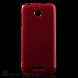 Силиконов калъф с бонбонена текстура за HTC Desire 510 &ndash; червен