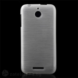 Силиконов калъф с бонбонена текстура за HTC Desire 510 &ndash; бял