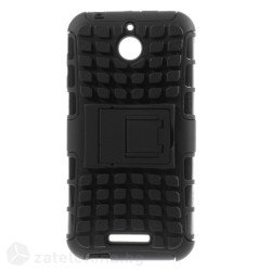 Двупластов калъф със стойка за HTC Desire 510 - черен