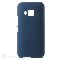 Пластмасов калъф за HTC One M9 с пясъчна текстура - тъмно син