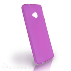 Полупрозрачен силиконов калъф за HTC One  - ярко розов