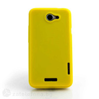 Силиконов калъф за HTC One X - жълт