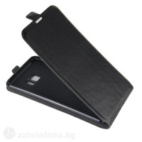 Кожен калъф flip за HTC U Ultra - черен