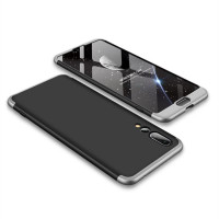 Цялостен гръб за Huawei P20 Pro - черно със сиво
