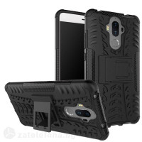 Двупластов калъф със стойка за Huawei Mate 9 - черен