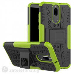 Двупластов калъф със стойка за Huawei Mate 10 Lite - зелен