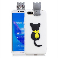 Силиконов гръб за Huawei Y5 2018 - с котка