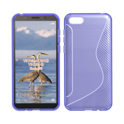 Силиконов гръб за Huawei Y5 2018 със S-образен дизайн  - лилав