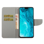 Калъф страничен флип за Honor 9X Lite - шарено цвете - 2 Калъф страничен флип за Honor 9X Lite - шарено цвете - 2