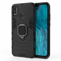 Хибриден гръб със стойка за Honor 9X Lite - черен
