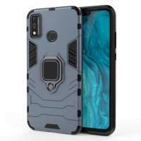 Хибриден гръб със стойка за Honor 9X Lite - стоманено син