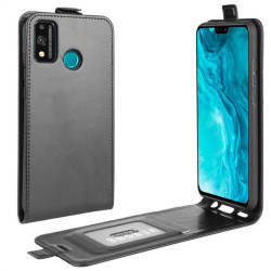 Кожен калъф flip за Honor 9X Lite - черен