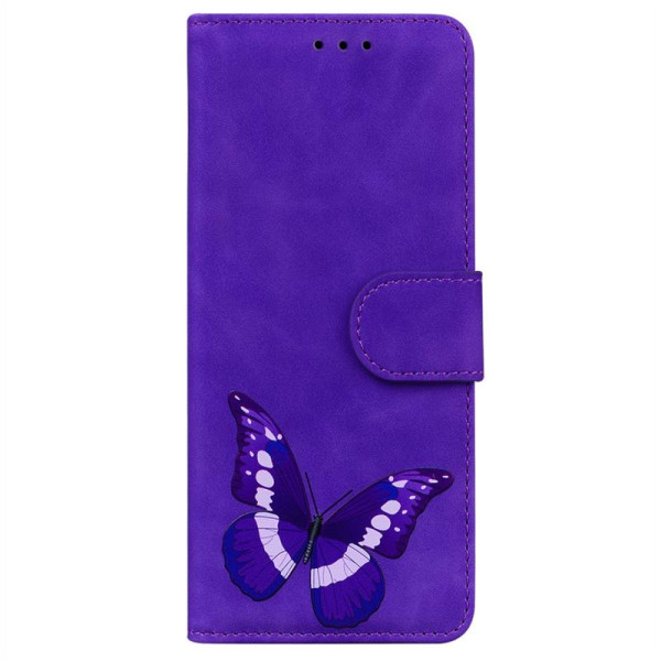 Калъф тип портмоне с пеперуда за Honor X8 5G - лилав Калъф тип портмоне с пеперуда за Honor X8 5G - лилав