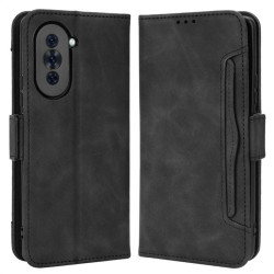Кожен калъф тип портмоне с магнитна закопчалка за Huawei Nova 10 - черен
