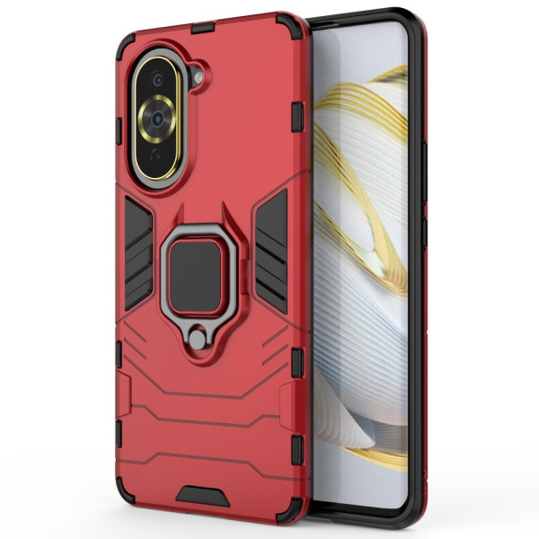 Хибриден гръб със стойка за Huawei Nova 10 Pro - червен