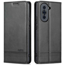 Кожен калъф страничен flip марка AZNS за Huawei Nova 10 Pro – черен