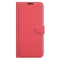 Кожен калъф тип портмоне за Huawei Nova 9 SE - червен