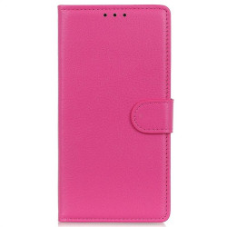 Кожен калъф тип портмоне за Huawei nova Y70 - розов