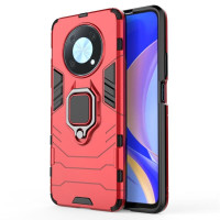 Хибриден гръб със стойка за Huawei nova Y90 - червен